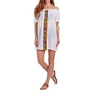 NWT Spiaggia Dolce Geometric-Off-Shoulder Coverup